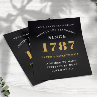 Budget Birthday Invitation Black And Gold Flyer
