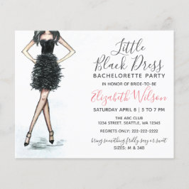 Budget Black Dress Junggeselinnen-Abschied Einladu