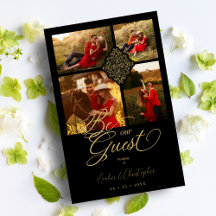 Budget Black Fake Golden Luxury Filigree 4 Fotos