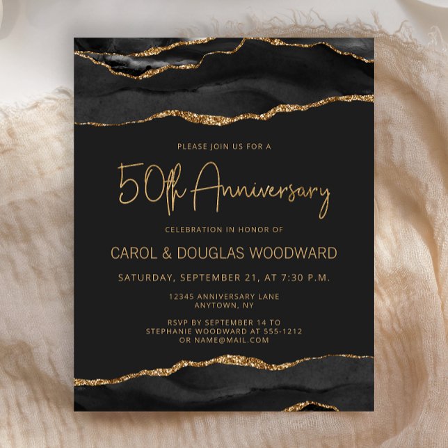 Budget Black Gold Agate Dark 50th Anniversary (Von Creator hochgeladen)