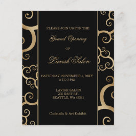 Budget Black Gold Corporate Party Einladung