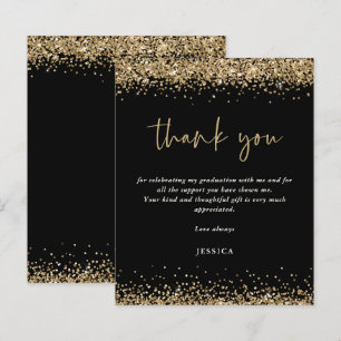 Budget Black Gold Glitzer 2024 Abschluss Danke