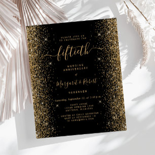 Budget Black Gold Glitzer 50-jähriges Party