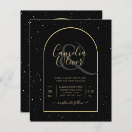 BUDGET BLACK GOLD Starry Night Wedding EINLADEN