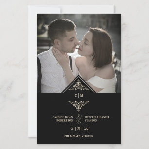 Budget Black Golden Chic Spitzen Romantisches Paar