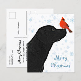 Budget Black Labrador Kardinal Weihnachtskarte