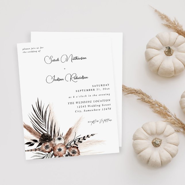 Budget Black & Natural Floral Boho Hochzeit (Von Creator hochgeladen)