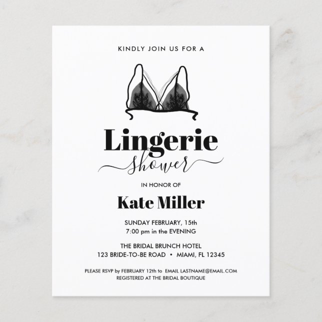 BUDGET Black Ooh La Lingerie Brautparty (Vorderseite)