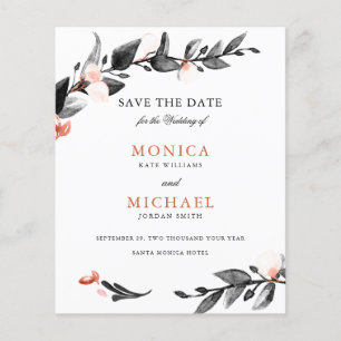 BUDGET BLACK PINK Bloom   Modern SAVE THE DATE