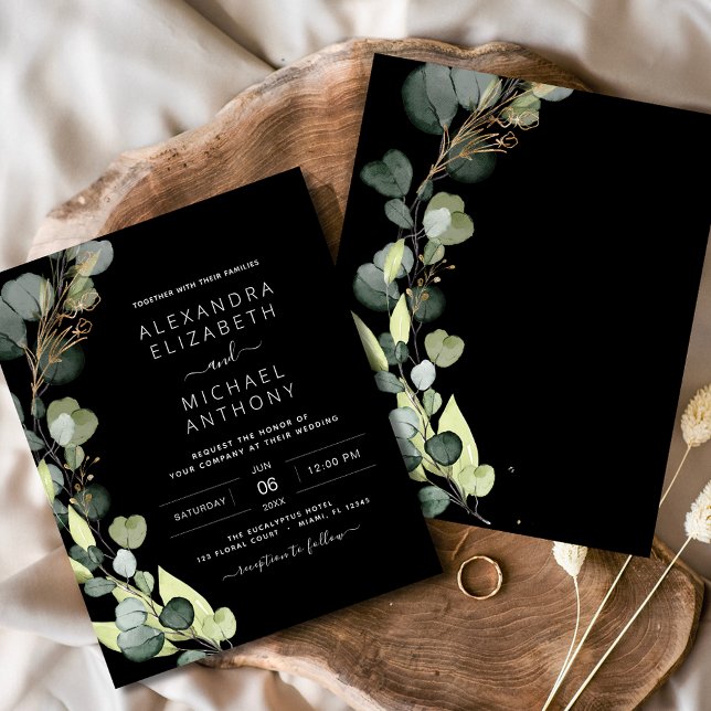 Budget Black Rustic Greenery Eukalyptus Wedding (Von Creator hochgeladen)