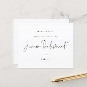 Budget Black Script Junior Bridesmaid Anfrage