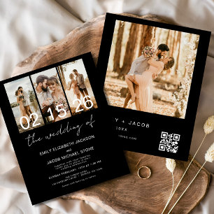 Budget Black The Wedding of Foto QR Code