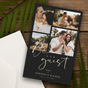 Budget Black Trendy Collage Wedding 4 Fotos