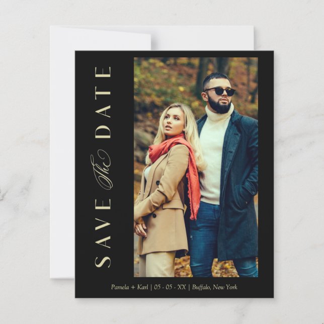 Budget Black Wedding Foto Wimshshire Script (Vorderseite)