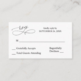 Budget Black & White Calligrafy 7 UAWG no Meal Begleitkarte