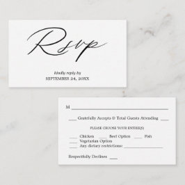 Budget Black & White Calligraphy 2SM UAWG Begleitkarte