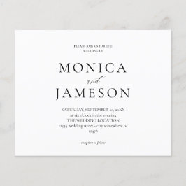 Budget Black & White Modern Wedding 2 Flyer