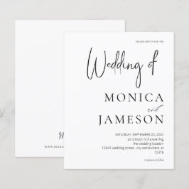 Budget Black & White Moderne Hochzeit 3