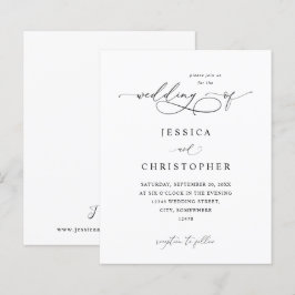 Budget Black & White Moderne Kalligraphie 3 Hochze