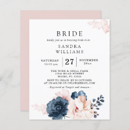 Budget Blau, Rosa Brautparty Flayer