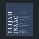 Budget Blue Bah Mitzvah Einladung<br><div class="desc">Budget kühl Moderne Bah Mitzvah Einladung **BITTE LESEN VOR KAUF** Unser Petite Sortiment an Büromaterial misst 4, 5" x 5, 6" und passt in einen A6-Umschlag, der in allen möglichen Farben in Ihrem lokalen Schreibwarenladen erhältlich ist oder Sie können Weißes zu Ihrer Bestellung hinzufügen, bevor Sie auschecken. Jedes Blatt ist...</div>