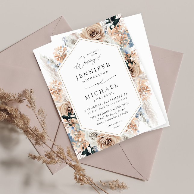 Budget Blue & Beige Boho Floral Wedding V2 LN (Von Creator hochgeladen)