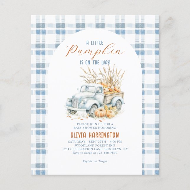 BUDGET Blue Ein kleines Pumpkin Truck Boy Baby Dus (Vorderseite)