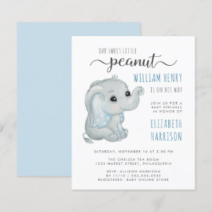 Budget Blue Elephant Watercolor Baby Sprinkle