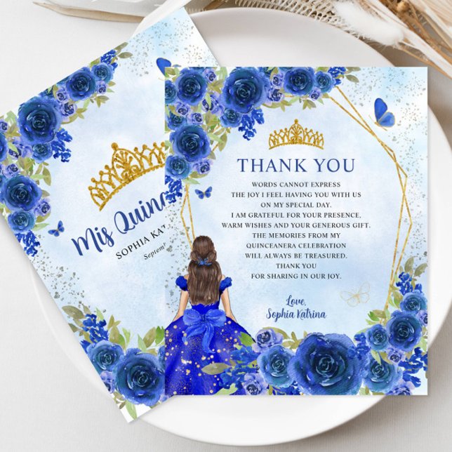 Budget Blue Floral Princess Quinceañera Vielen Dan (Von Creator hochgeladen)