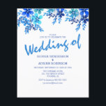 Budget Blue Floral Wedding Einladungen<br><div class="desc">Erleben Sie Ihren Hochzeitstag mit diesen eleganten blühenden Einladungen. Mit klassisch weißem Hintergrund,  einer Reihe rosa Blume und einer stilvollen Hochzeitsvorlage,  die einfach zu anpassen ist.</div>
