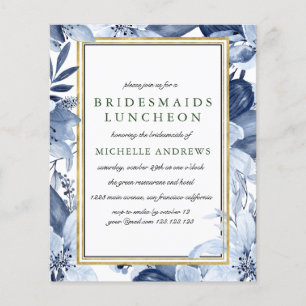 BUDGET Blue Garden Bridesmaids Luncheon Wedding