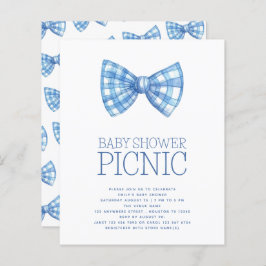 Budget Blue Gingham Bow Krawatte Baby Shower Picni