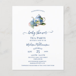 Budget Blue Hydrangea Baby Dusche Tee Party