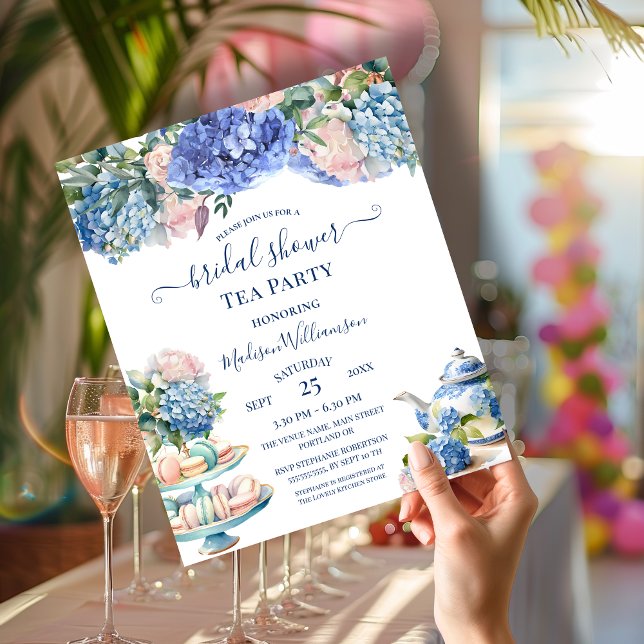 Budget Blue Hydrangea Brautparty Tea Party (Von Creator hochgeladen)