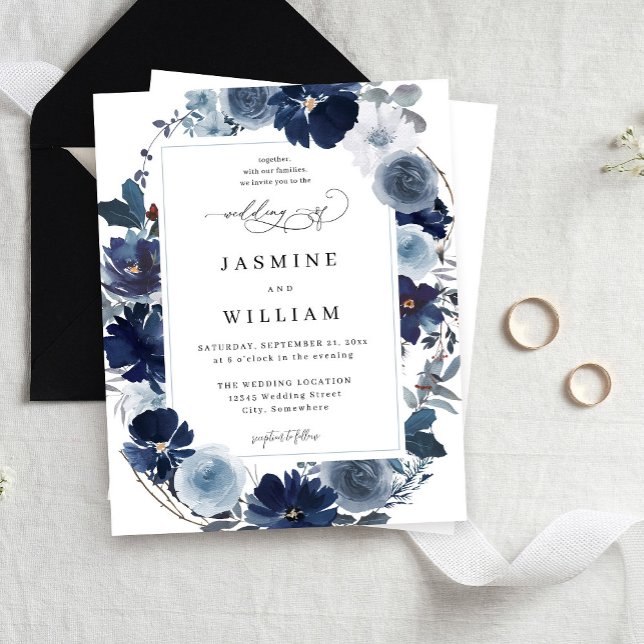 Budget Blue & Navy Floral Wedding (Von Creator hochgeladen)