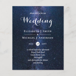 Budget Blue Night Sky Wedites lädt Moderne ein