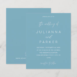 Budget Blue Summer MOD Calligraphy Wedding