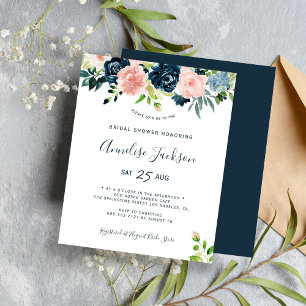 Budget-Blumen-Aquarell-Hochzeitsshower-Einladung