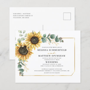 Budget-Blumen-Eukalyptus-Sonnenblumen-Hochzeitsein