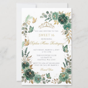 Budget-Blumen-Schmetterling Smaragd-Gold Sweet 16