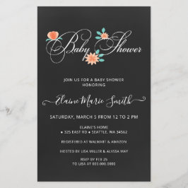 Budget Blumengeschlechtsneutrale Babydusche Einlad