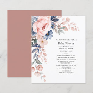 Budget Blumenpaare Kinderdusche Rosa Einladung