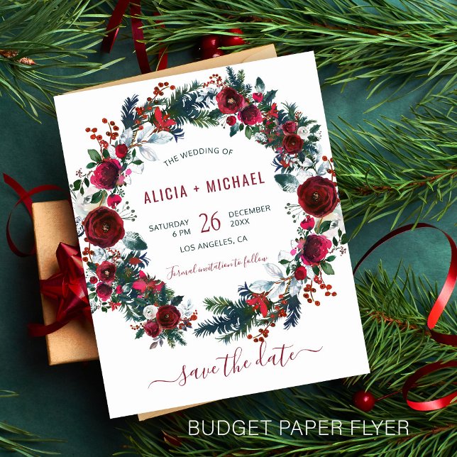 BUDGET Blumenwinterfest Weihnachten rett Datum Flyer (Von Creator hochgeladen)
