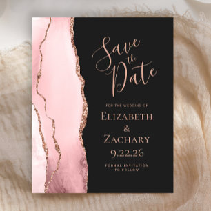 Budget Blush Pink Achat Rosen Gold Save the Date