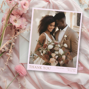 Budget Blush Pink & Gold Foto Hochzeit Vielen Dank