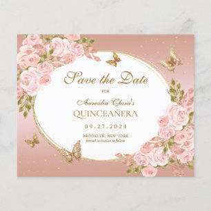 BUDGET Blush Pink Gold Schmetterling Mis Quince