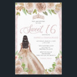 Budget Blush Rose Goldene Prinzessin Tiara Sweet 1<br><div class="desc">Haushaltsblush Rose Gold BlumenPrinzessin Tiara Sweet 16 Einladung</div>