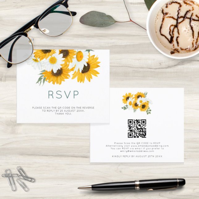 Budget Bohemische Sonnenblumen Hochzeit QR Code UA (Von Creator hochgeladen)
