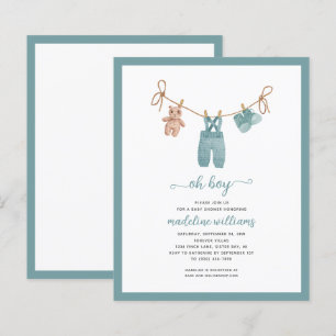 BUDGET BOHO Babykleidung Oh Junge Baby Shower Einl