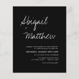 Budget Boho Black and White Weditation Flyer
